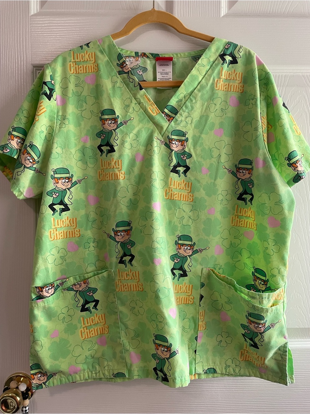 Lucky Charms Green V-Neck Tunic Top